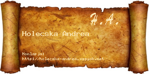 Holecska Andrea névjegykártya